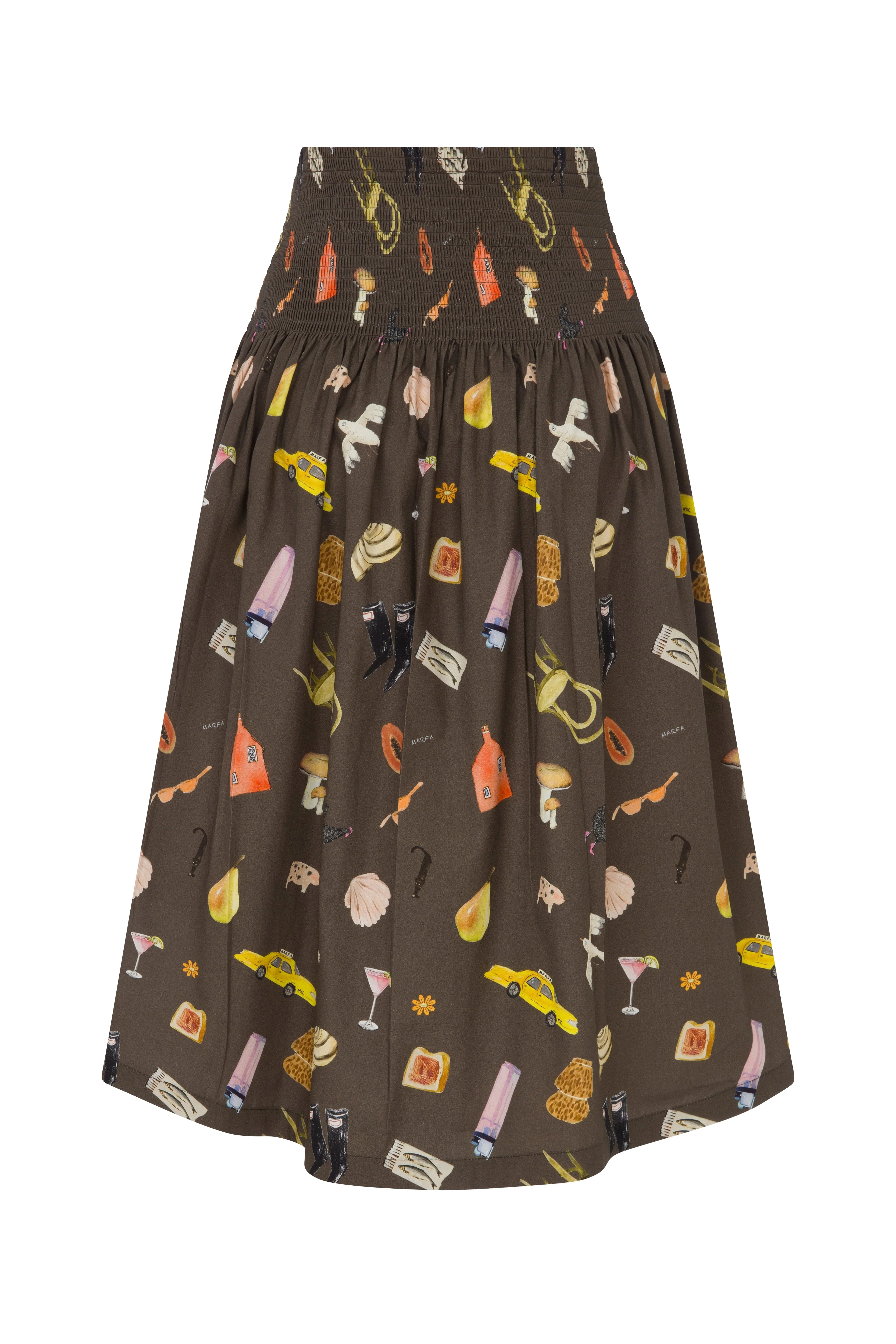 Brown mixed skirt